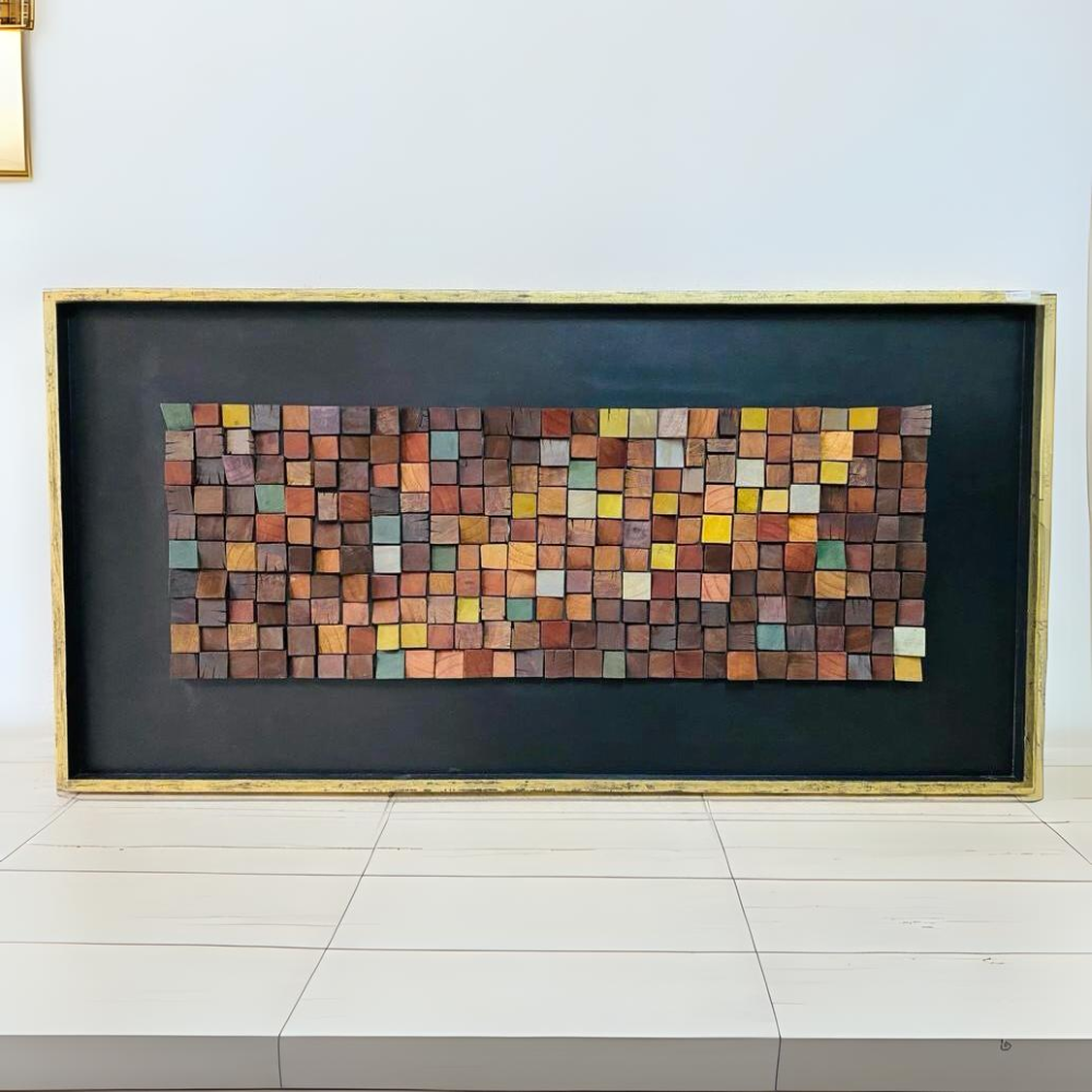 Cuadro cubos de madera